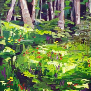Forest Path <br> 12" x 9" Oil on Canvas