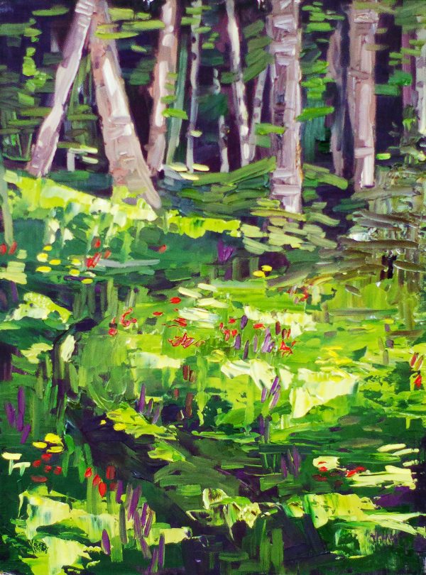 Forest Path <br> 12" x 9" Oil on Canvas