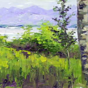 Lake View  <br> 12" x 9" Oil on Canvas