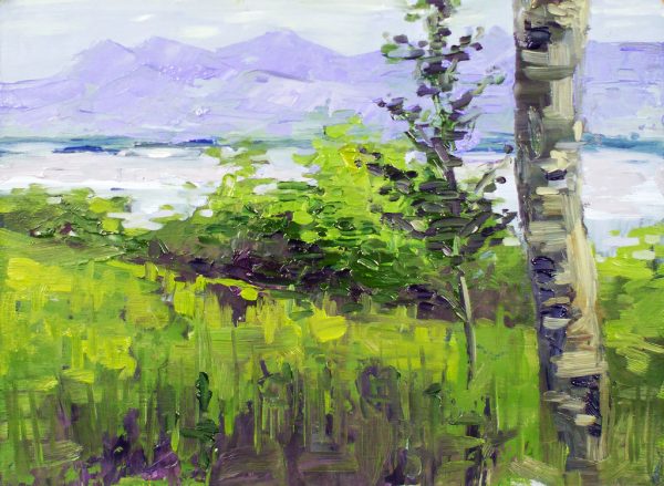 Lake View  <br> 12" x 9" Oil on Canvas