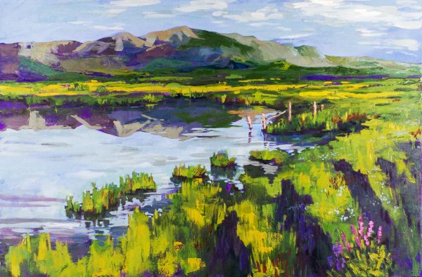 Montana Shadows  <br> 24" x 36" Oil on Canvas